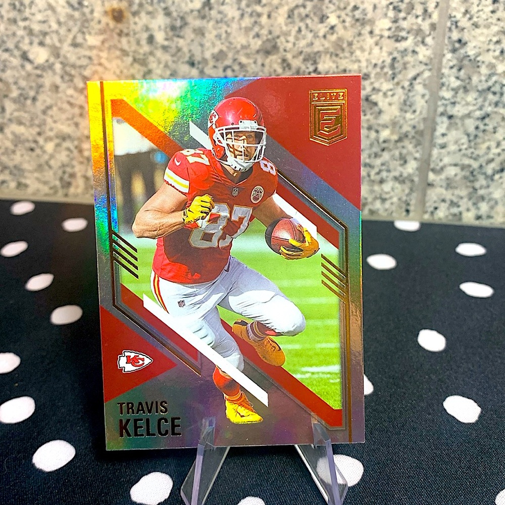 Travis Kelce Panini Elite 2021 Holo HOF Tight End Kansas City Chiefs HOF Perfect
